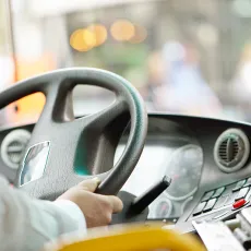 Za kierownicą autobusu